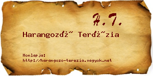 Harangozó Terézia névjegykártya
